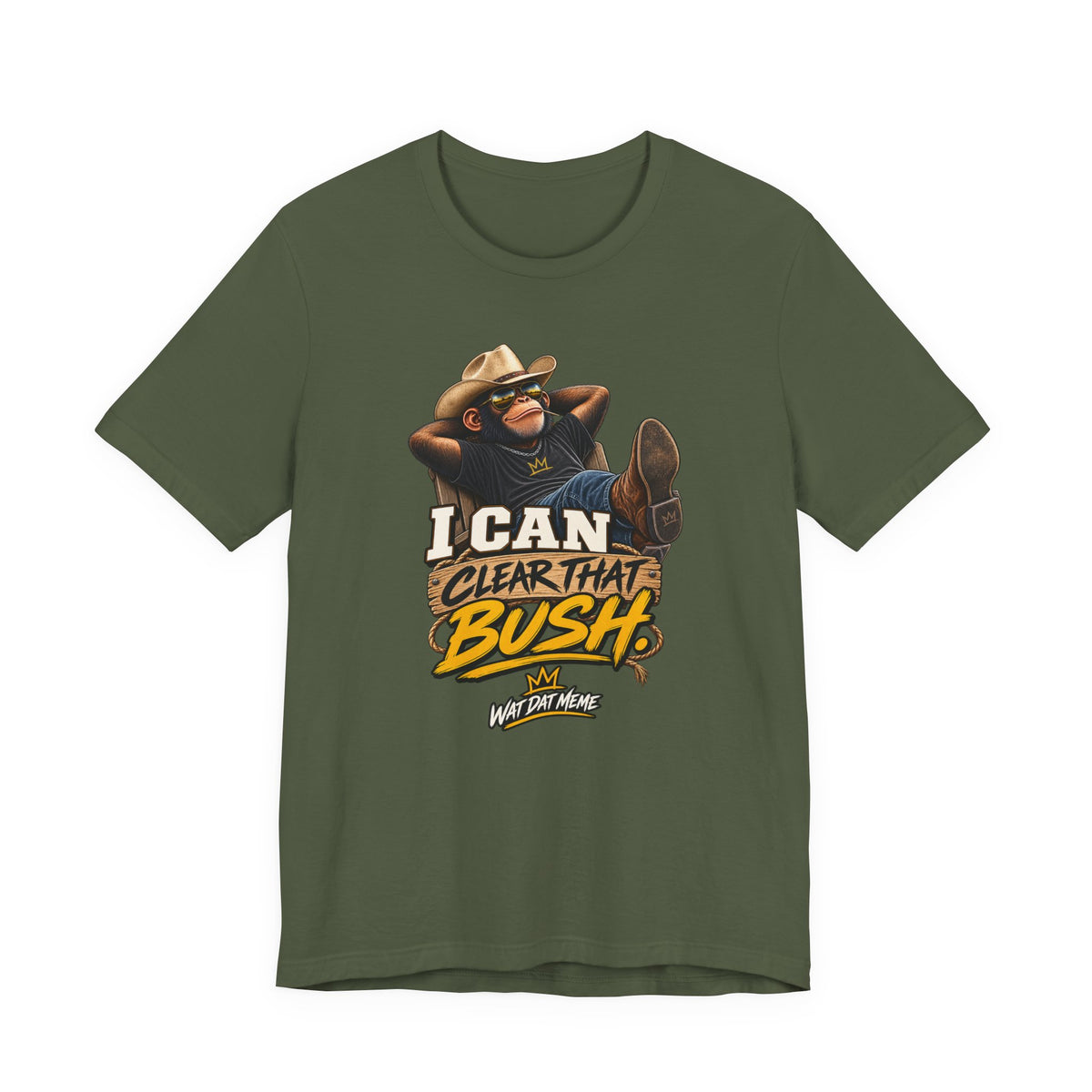 I Can Clear That Bush – Funny Cowboy Monkey T-Shirt