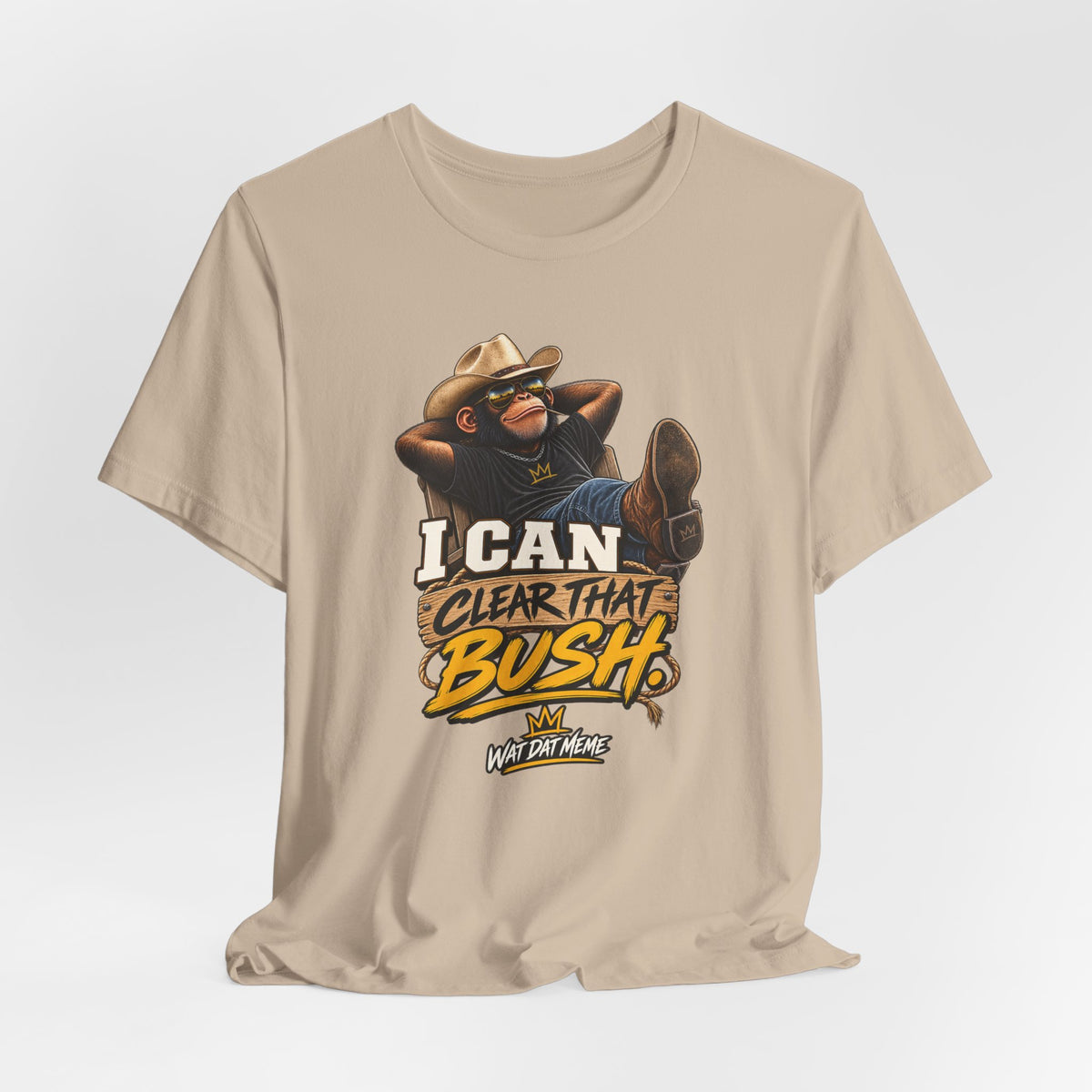 I Can Clear That Bush – Funny Cowboy Monkey T-Shirt