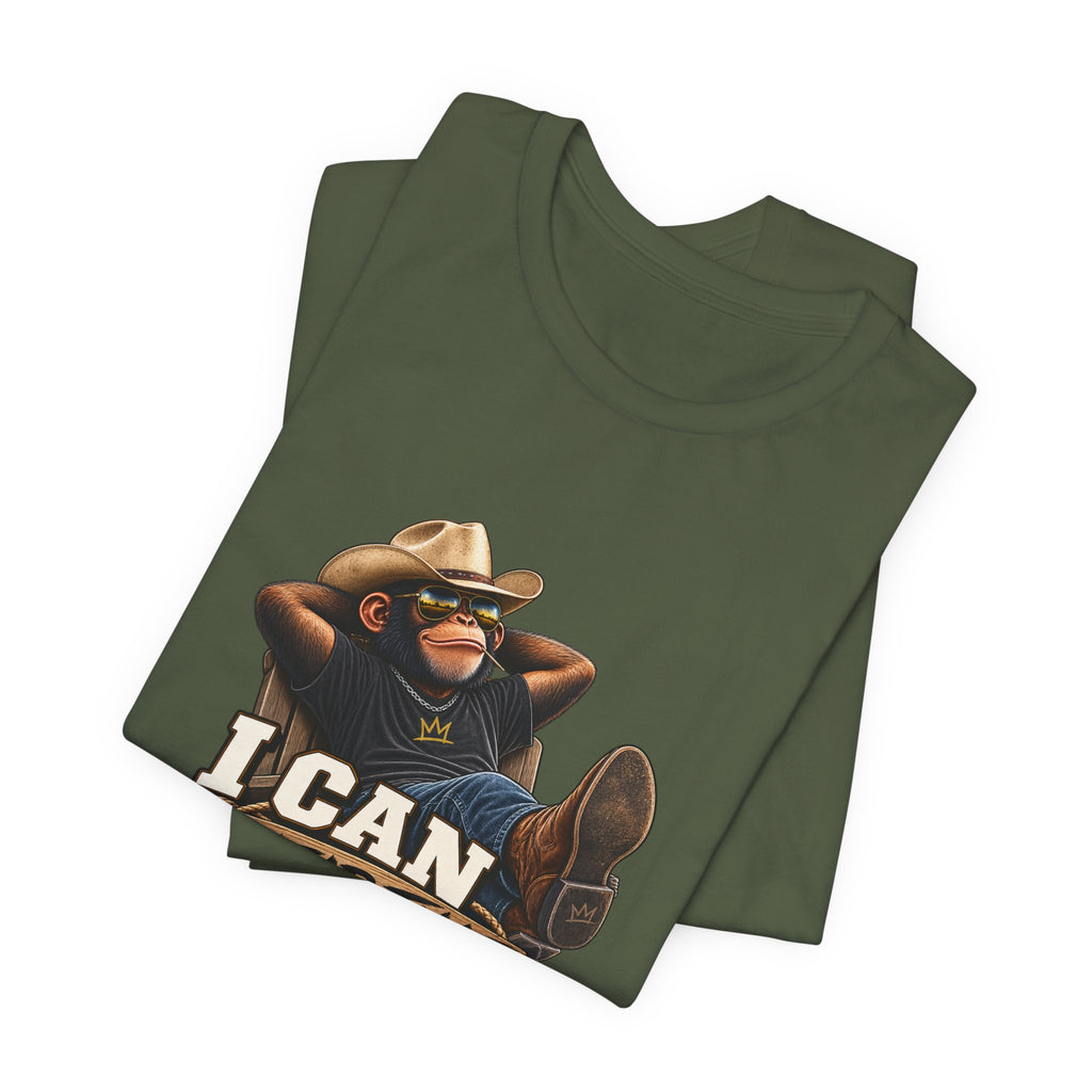 I Can Clear That Bush – Funny Cowboy Monkey T-Shirt
